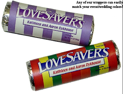 Any of our wrappers can easily
match your event/wedding colors!